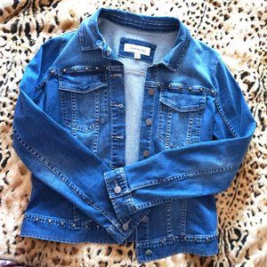 Calvin Klein Jeans studded denim jacket, like new